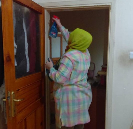 Bafrada Engelli Babaya Temizlik Yardımı